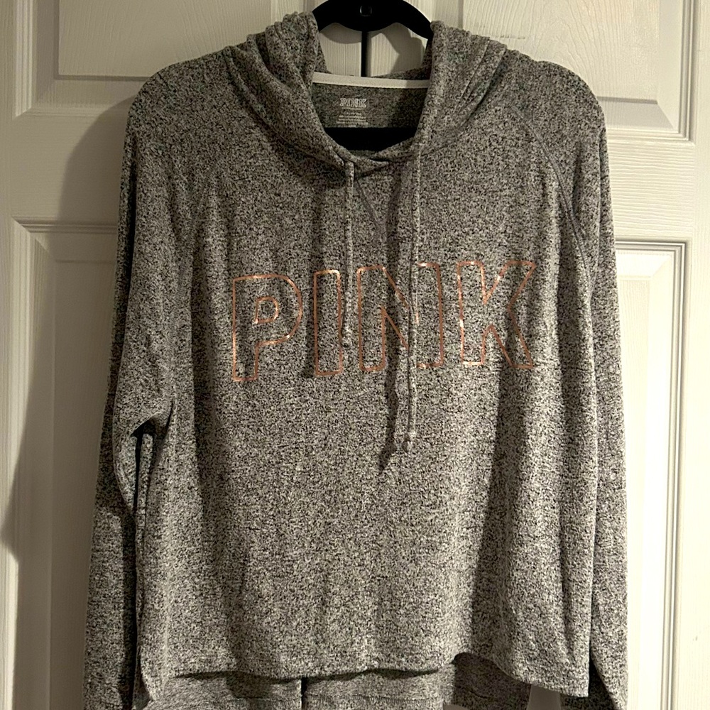 PINK cozy hooded pullover
